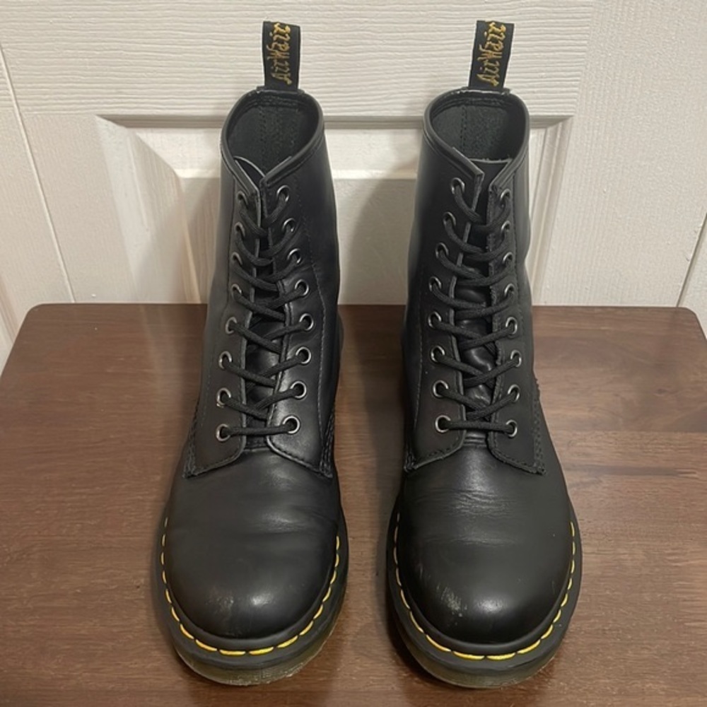 Dr. Martens 1460 Smooth Leather Lace Up Boots, Black